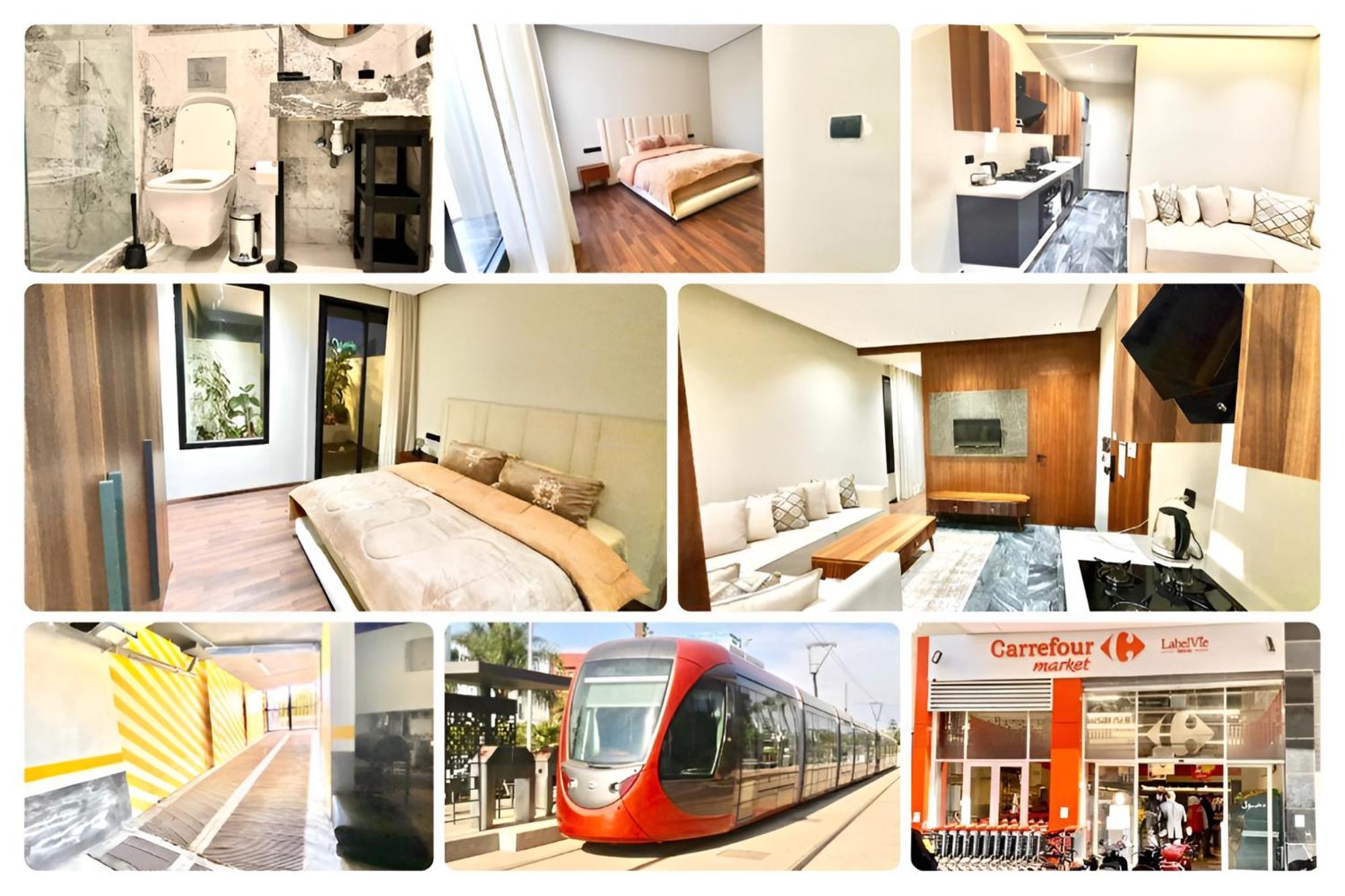 New Modern 1 Bedroom 1Min Fr Tramway Казабланка Екстериор снимка